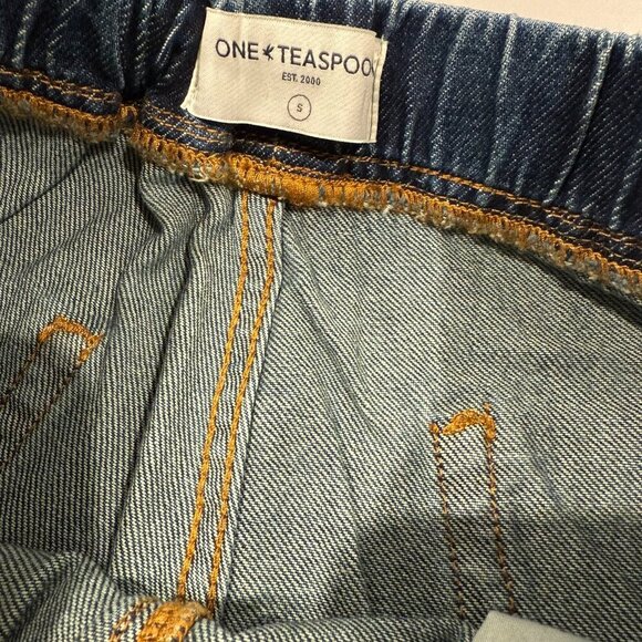 NWT One Teaspoon Roadhouse Wide Leg Drawstring Denim Jeans Royal Blue Size 4 - Picture 6 of 8